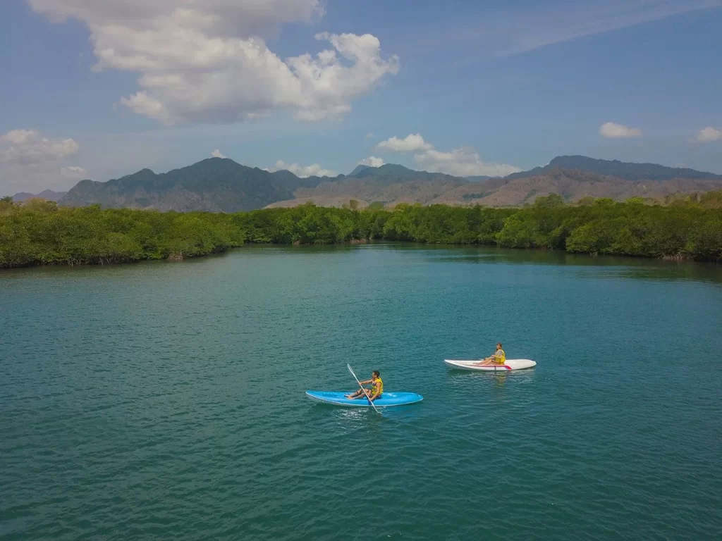 Kayaking Paddle Through Crysta Clear Waters